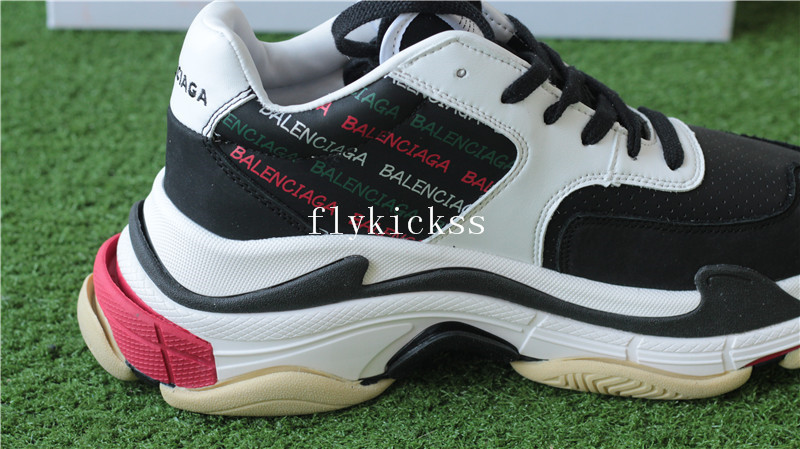 Balenciaga Triple S Sneaker Trainer Black White Green